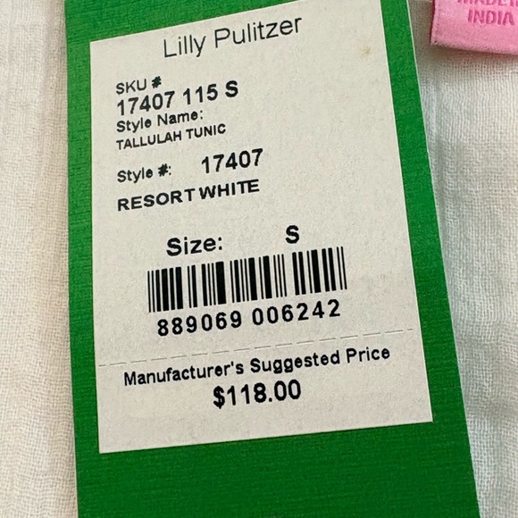 LILLY PULITZER TOP SHIRT BLOUSE WHITE SIZE SMALL NEW WITH TAGS SEE PICS - Picture 8 of 14